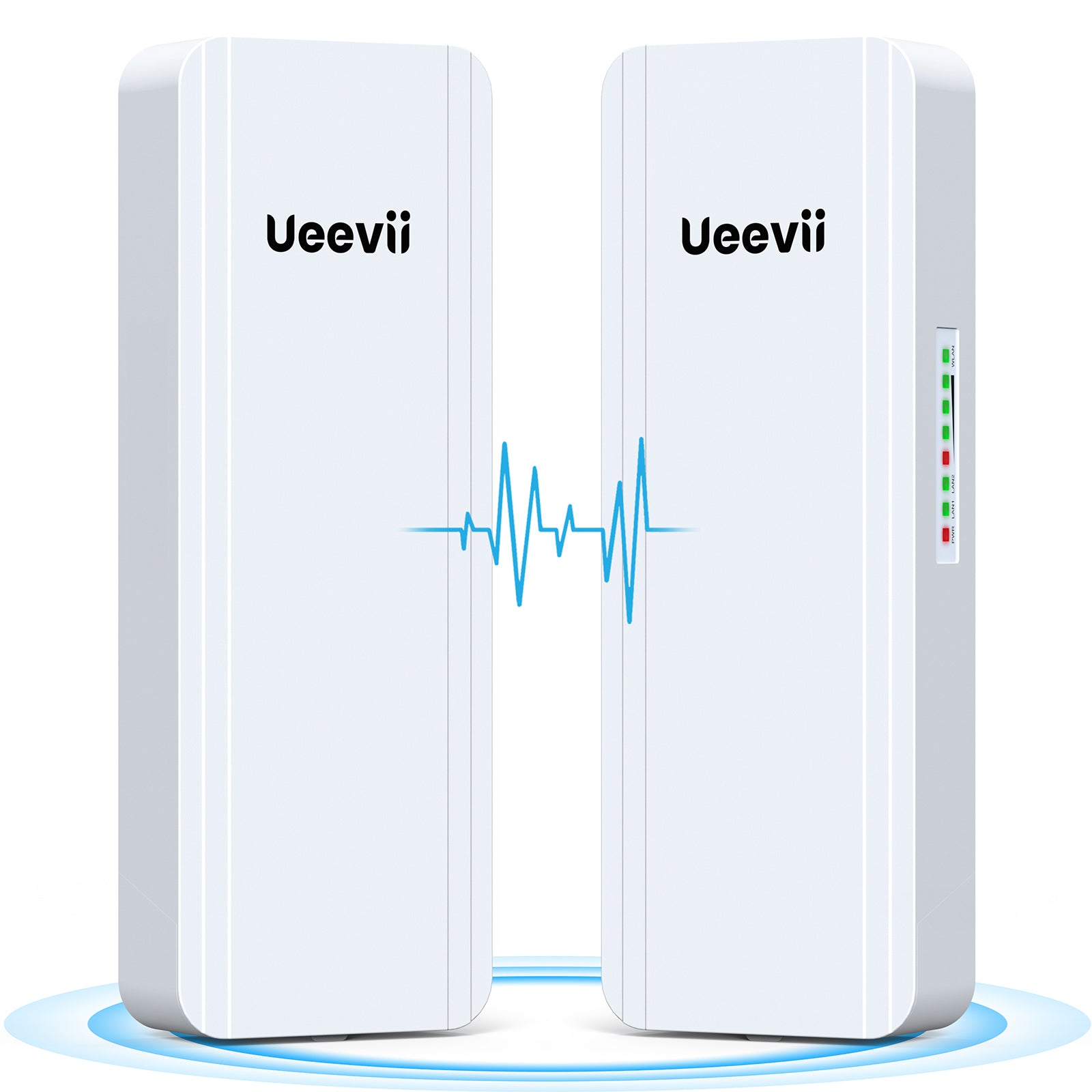 UeeVii CPE5824 2.4GHz & 5.8GHz Dual Band Gigabit Wireless Bridge, 2-Pack