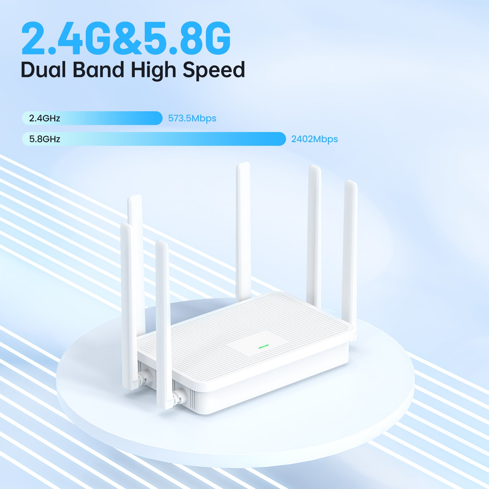 UeeVii AX3000 Dual Band 6-Antenas WiFi6 WiFi Router