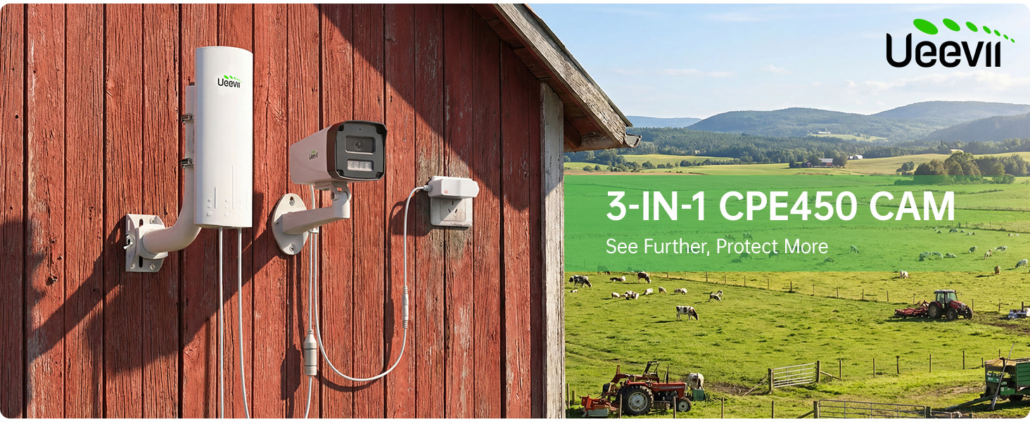 Ptp Security UeeVii 3-IN-1 CPE450 Long Range PTP Security Camera System