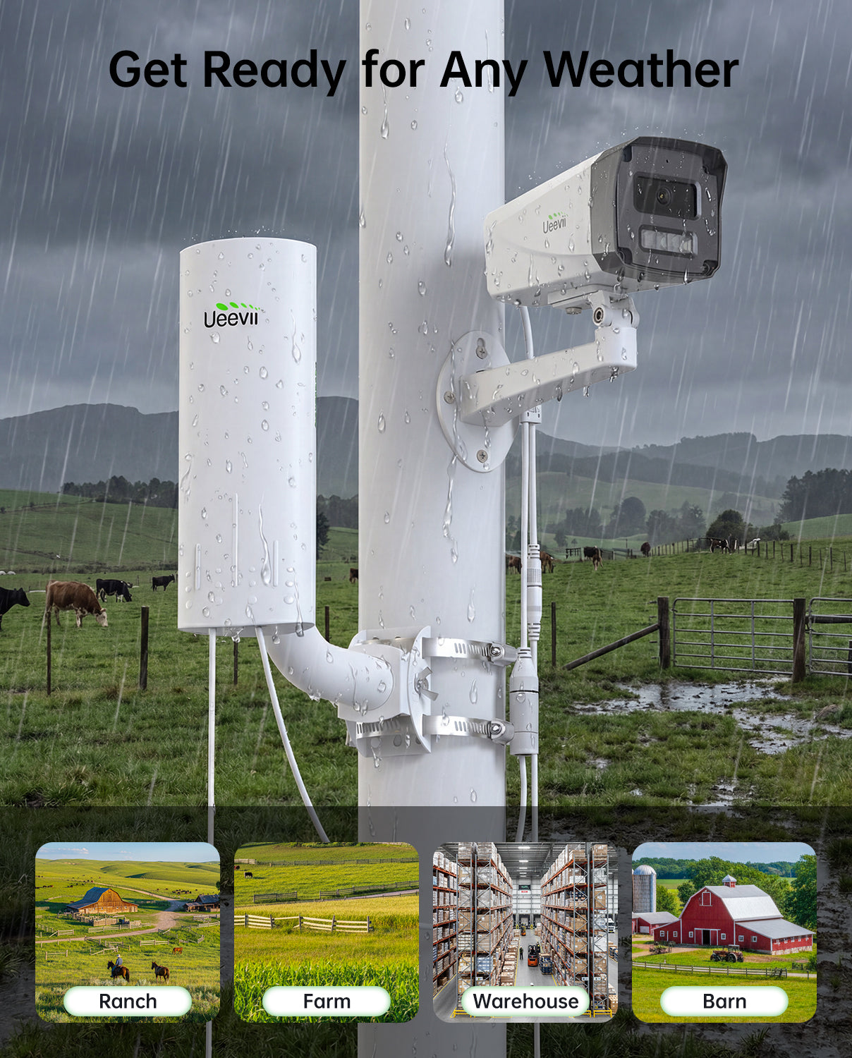 Ptp Security UeeVii 3-IN-1 CPE450 Long Range PTP Security Camera System
